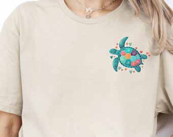 Sea Turtle Beach T-Shirt: Summer Vacation Tee, Ocean Lover Gift
