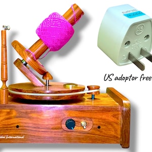 Electric Rosewood Yarn Ball Winder: 16oz Capacity, Knitting & Crochet