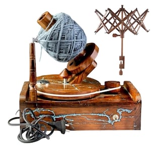 Rosewood Yarn Winder Set: Ball Winder & Umbrella Swift