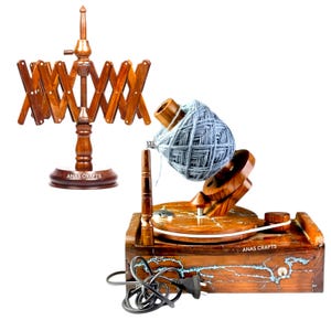 Electric Rosewood Yarn Ball Winder: 16oz Large Capacity
