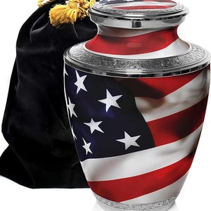 Handgefertigte Amerikanische Flagge Urne: Vaterländische Gedenkurne