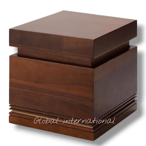 Handcrafted Rosewood Cremation Urn: Biodegradable Ash Box, Solid Wood
