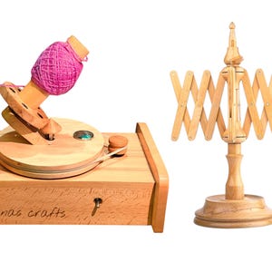 Electric Beachwood wood Yarn Ball Winder: 16oz Large Capacity+ free table Top swifts