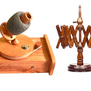 Electric Beachwood Yarn Ball Winder: 16oz Capacity + Free Yarn Bowl