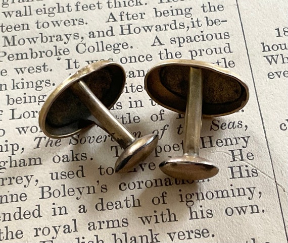 Antique Men’s Monogram D Letter D Brass Cuff Link… - image 6