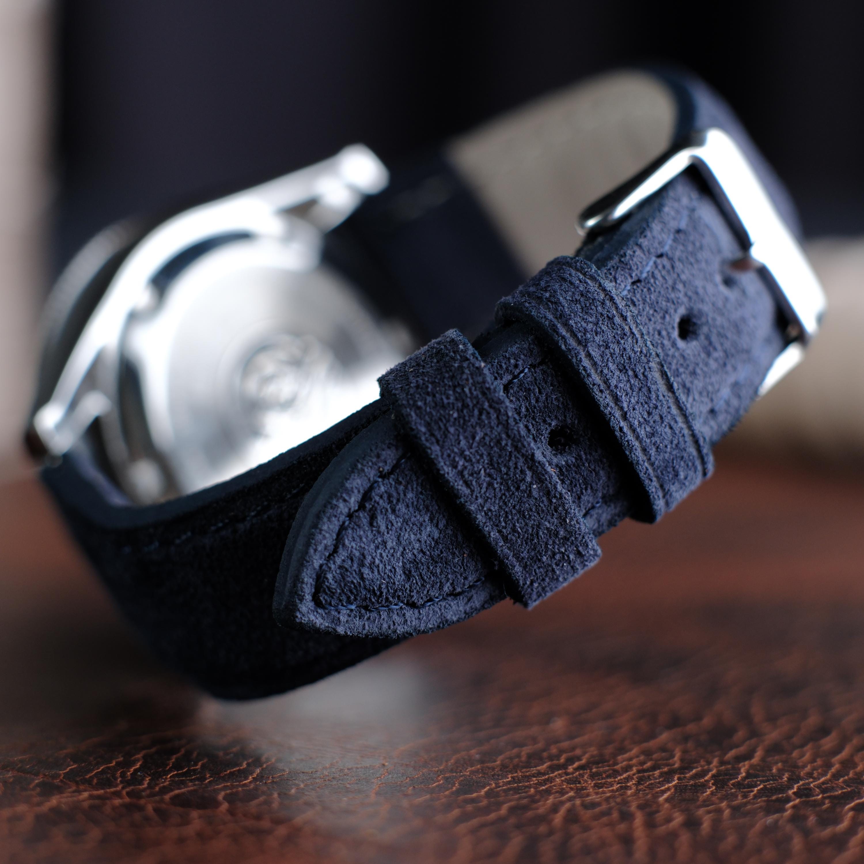 ? Fossil Small Watch Blue Leather Band Silver Hardware Stainless Steel Fossil Blue Watch - Etsy main image 3