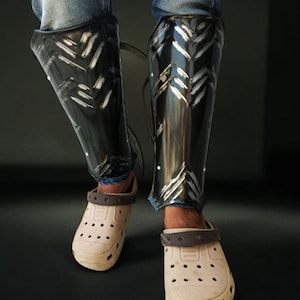 Medieval Steel Leg Guards | Knight, Elven Dwarven Greaves Armor | LARP Cosplay Battle Gear | Halloween Costume Gift for Him