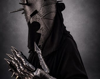 Medieval Wearable Halloween Costume – Ringwraith Cloak, Gauntlets & Helmet