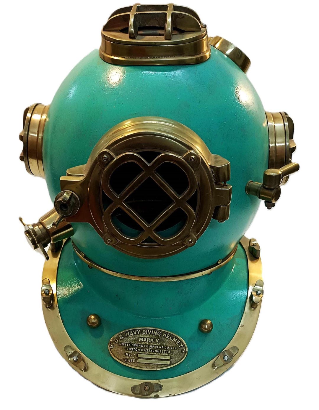 アンティークブルーマークV米海軍潜水ヘルメットレプリカ