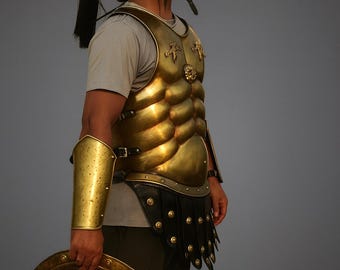 Spartan Armor Set, Greek Warrior Costume, Spartan Knight Armor, LARP Armor, Halloween Cosplay Costume, Handmade Warrior, Renaissance Armor