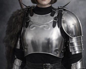 Medieval Steel Lady Cuirass Armor | Breastplate Knight Cosplay | LARP & SCA