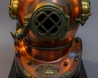 マークV米海軍潜水ヘルメットレプリカ：ソリッドスチール＆真鍮 