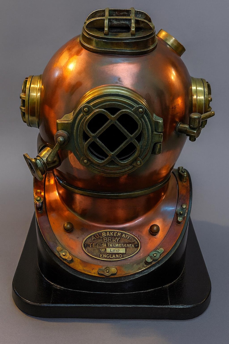 US Navy Mark V Deep Sea Divers Diving Helmet Replica: 18" Nautical ...