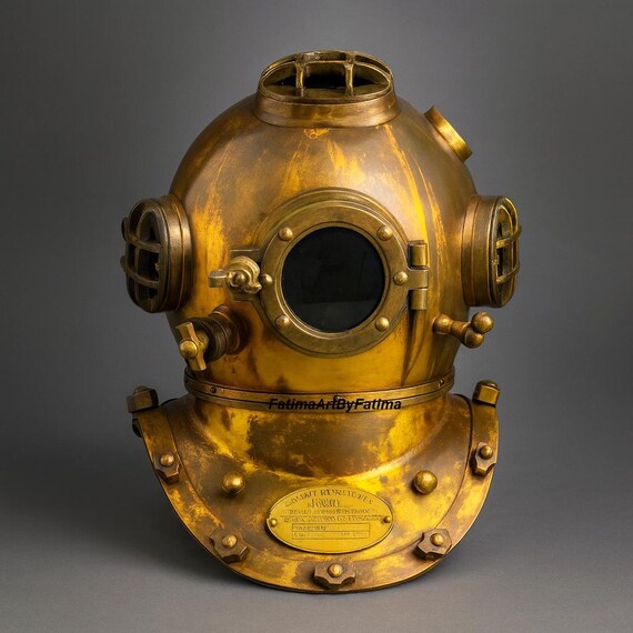 米海軍マークV潜水ヘルメットレプリカ：海事装飾 - Etsy 日本