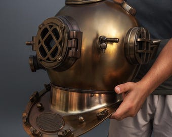 米海軍潜水ヘルメット MARK V：モース潜水器具レプリカ - Etsy 日本