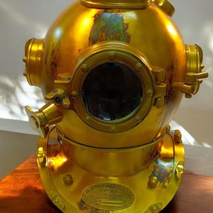 U.S. Navy Mark V Diving Helmet 18&quot; – Scuba Diver Marine Decor – Nautical Maritime Helmet Christmas Gift – Sea Divers Home Decoration