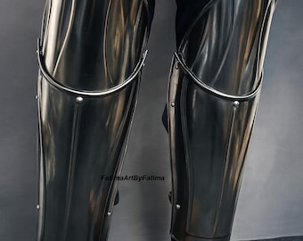 Medieval Knight Leg Armor Gaurdian Pair of Leg Greaves Made from Metal