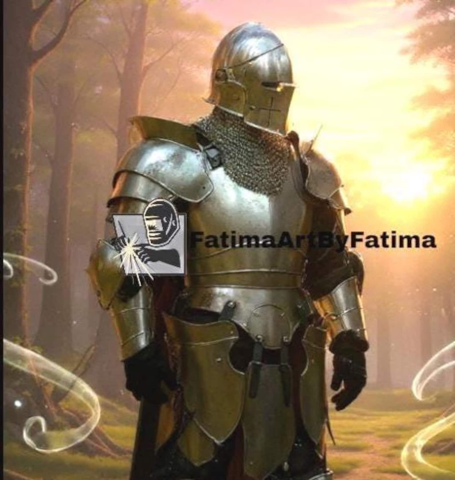 Full 18 Gauge Steel Knight Armor Set - Medieval Templar Suit - Etsy