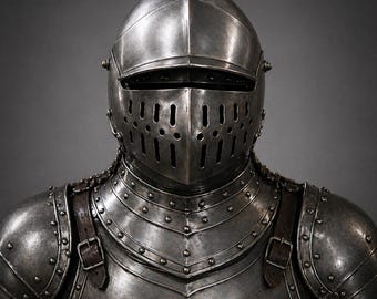 Wearable Medieval Knight Bascinet Close Barbuta Helmet: Polished Steel Warrior Armor, LARP Cosplay