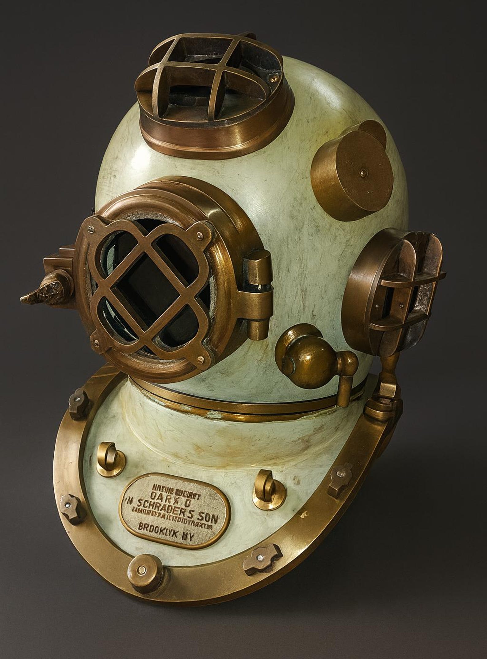 18" US Navy Mark V Deep Sea Scuba Divers Diving Helmet - Nautical Home ...