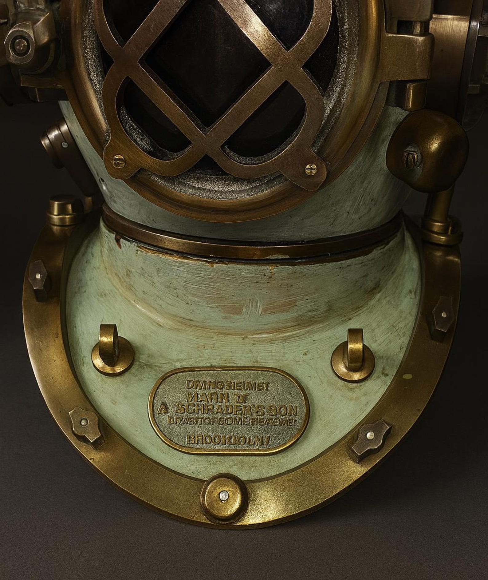18" US Navy Mark V Deep Sea Scuba Divers Diving Helmet - Nautical Home ...