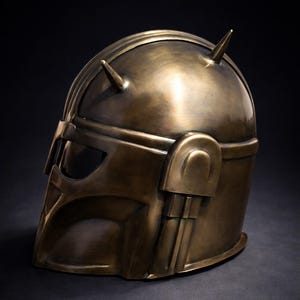 Mandalorian Helm-Set mit Ständer | Din Djarin & Waffenschmied | Star Wars Cosplay Helm | Beskar Rüstung Replika | Handgefertigte Larp-Requisite Bild 7