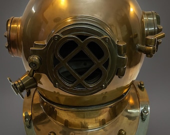 Réplica del casco de buceo Mark V Deep Sea Scuba Divers de la Marina de los EE. UU. - Decoración náutica