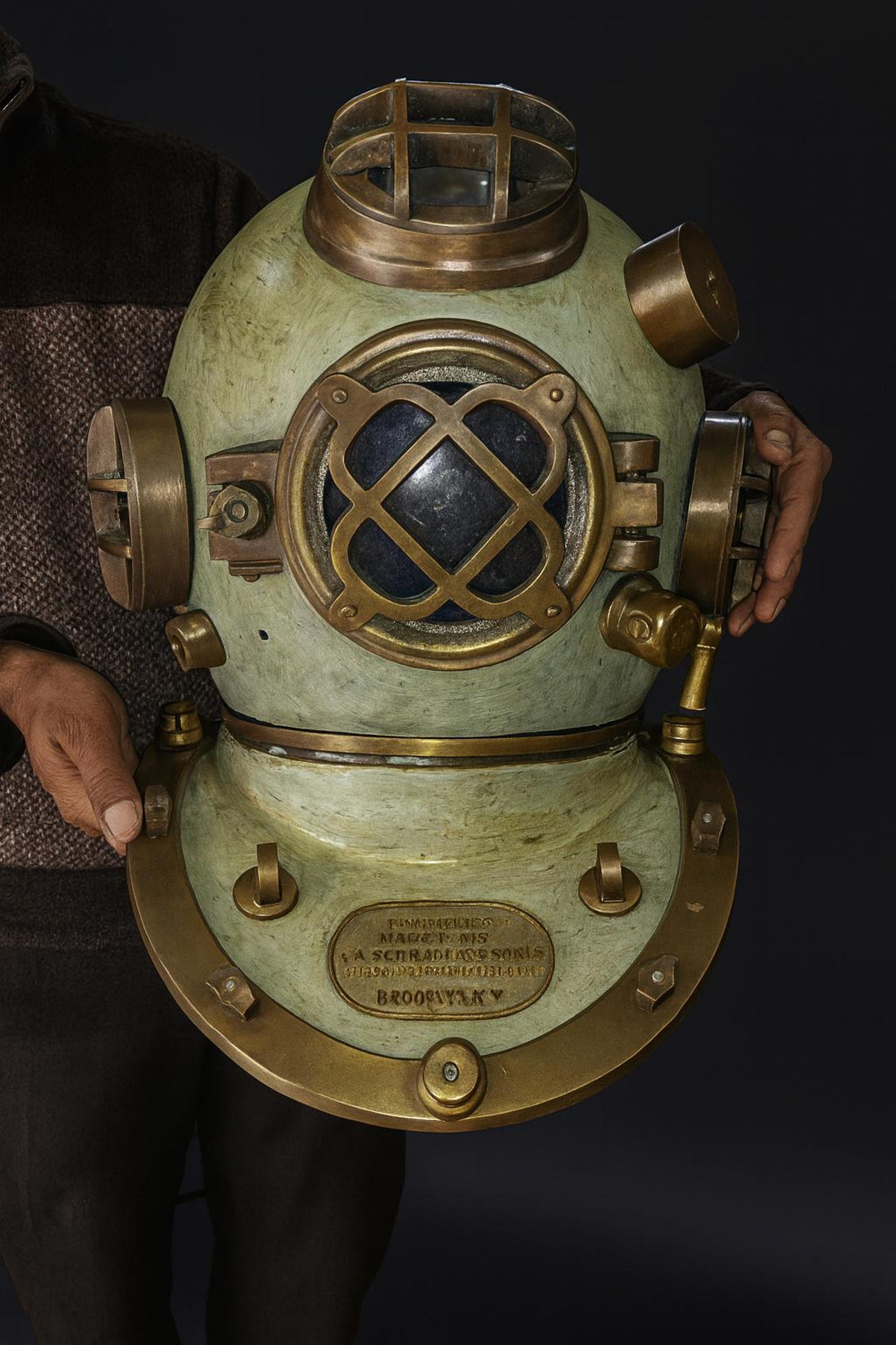 18" US Navy Mark V Deep Sea Scuba Divers Diving Helmet - Nautical Home ...