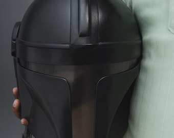 Casco negro mandaloriano medieval: accesorio de cosplay inspirado en Star Wars: casco de armadura estilo Boba Fett