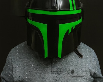 Middeleeuwse Mandalorian zwarte helm – Star Wars-geïnspireerde cosplay-prop – helm in Boba Fett-stijl