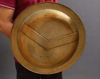300 Movie Spartan Shield Replica – 18 Gauge Mild Steel Greek Shield for Cosplay & Display
