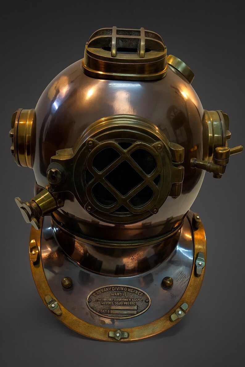 US Navy Mark V Deep Sea Divers Diving Helmet Replica: 18" Nautical ...