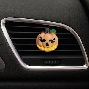 Spooky Halloween Car Air Vent Clip Decorations with Cute Ghost Skull Bat Haunted House and Monster Designs for Frightful Fun