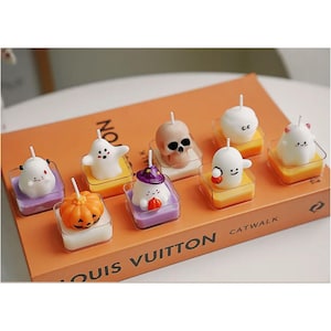Mini Halloween Character Candles: Ghost, Pumpkin, Skull & Witch