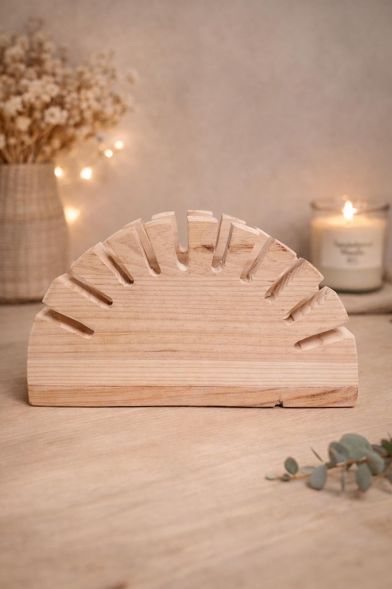 Wooden Cap Rack – 10 Caps – Wall-mounted or Free-standing – Customizable image 5