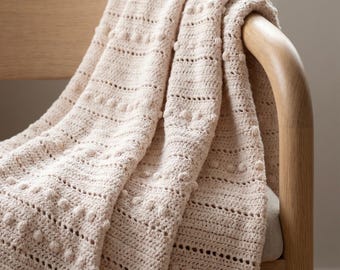 Easy Crochet Baby Blanket Pattern PDF | Modern Textured Nursery Blanket | Beginner Friendly | Instant Download