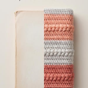Crochet Book Sleeve Pattern PDF | Textured Book Cover | Easy Protector | Instant Download image 3