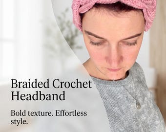 Easy Crochet Headband Pattern PDF | Textured Boho Headband | Beginner Hair Accessory | Instant Download