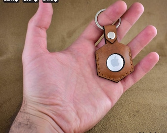 Leather AirTag Holder Pattern: DIY Keychain Cover (SVG PDF Digital Download)