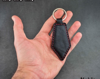 classic leather keychain pattern, key holder template, diy keychain design, svg and pdf files, digital download for cricut & laser