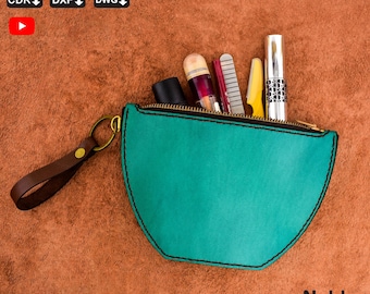 patroon make-upzakje, sjabloon make-uptas, naaipatroon toilettas, beauty-clutch SVG en pdf, doe-het-zelf make-upetui met ritssluiting