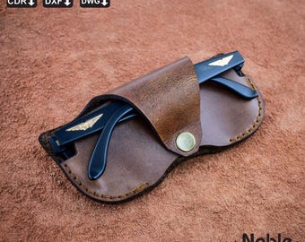 glasses case pattern pdf svg, leather sunglasses case template, diy glasses box, leather glasses cover pattern, eyewear holder diy