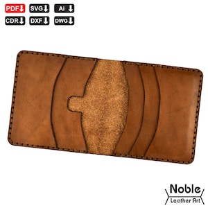 leather card holder pattern, minimalist wallet template, DIY card case svg & pdf, compact wallet for cricut and laser cutting