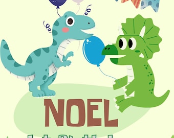 Dinosaur Birthday Invitation Template (Digital Download)