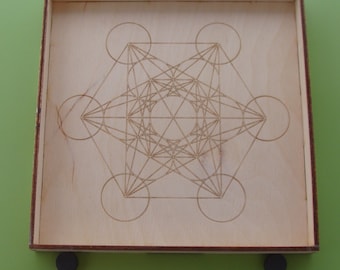 Crystal Grid, Engraved wood