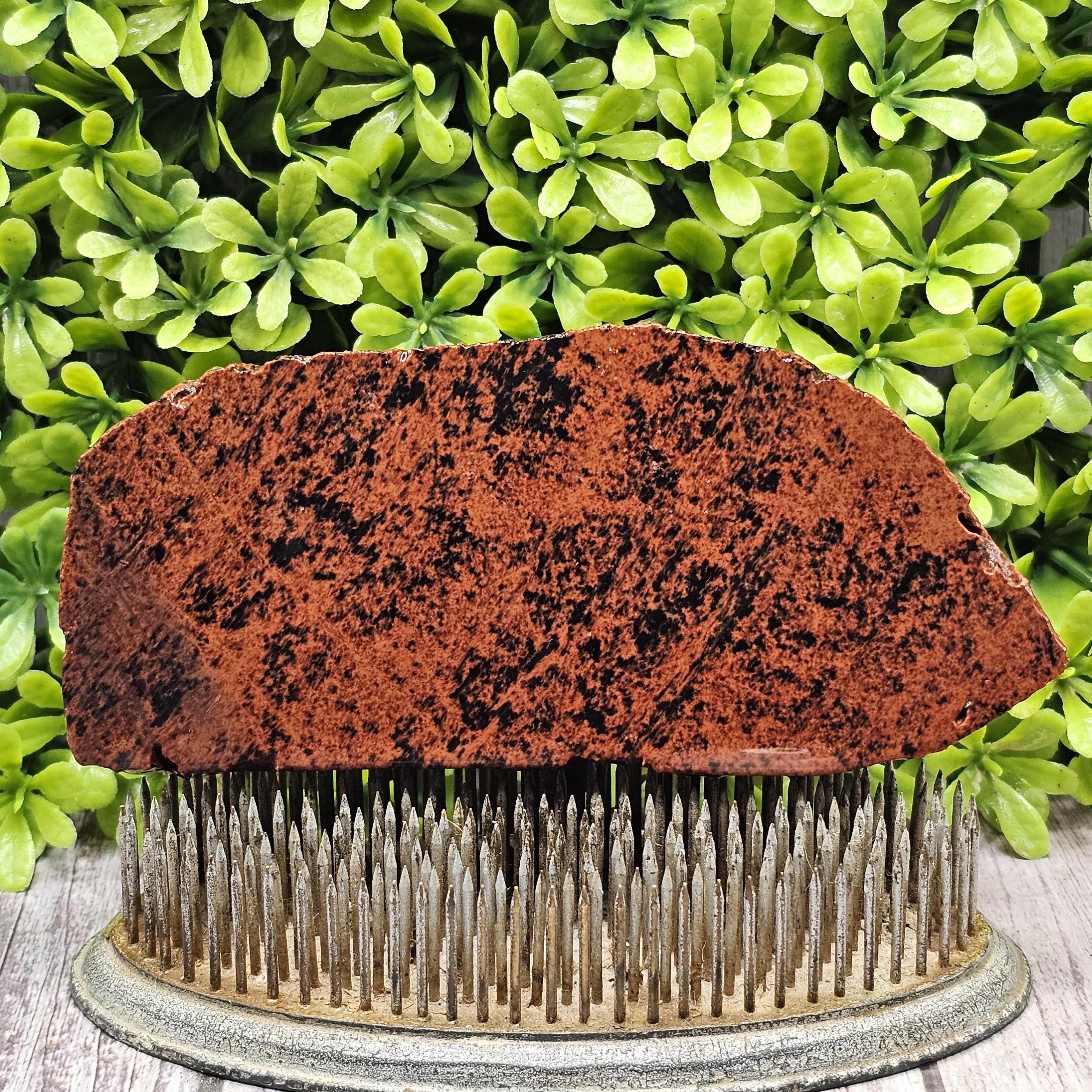 マホガニー黒曜石-ガラスビュート、オレゴン州 - 粗い宝石スラブ - 未