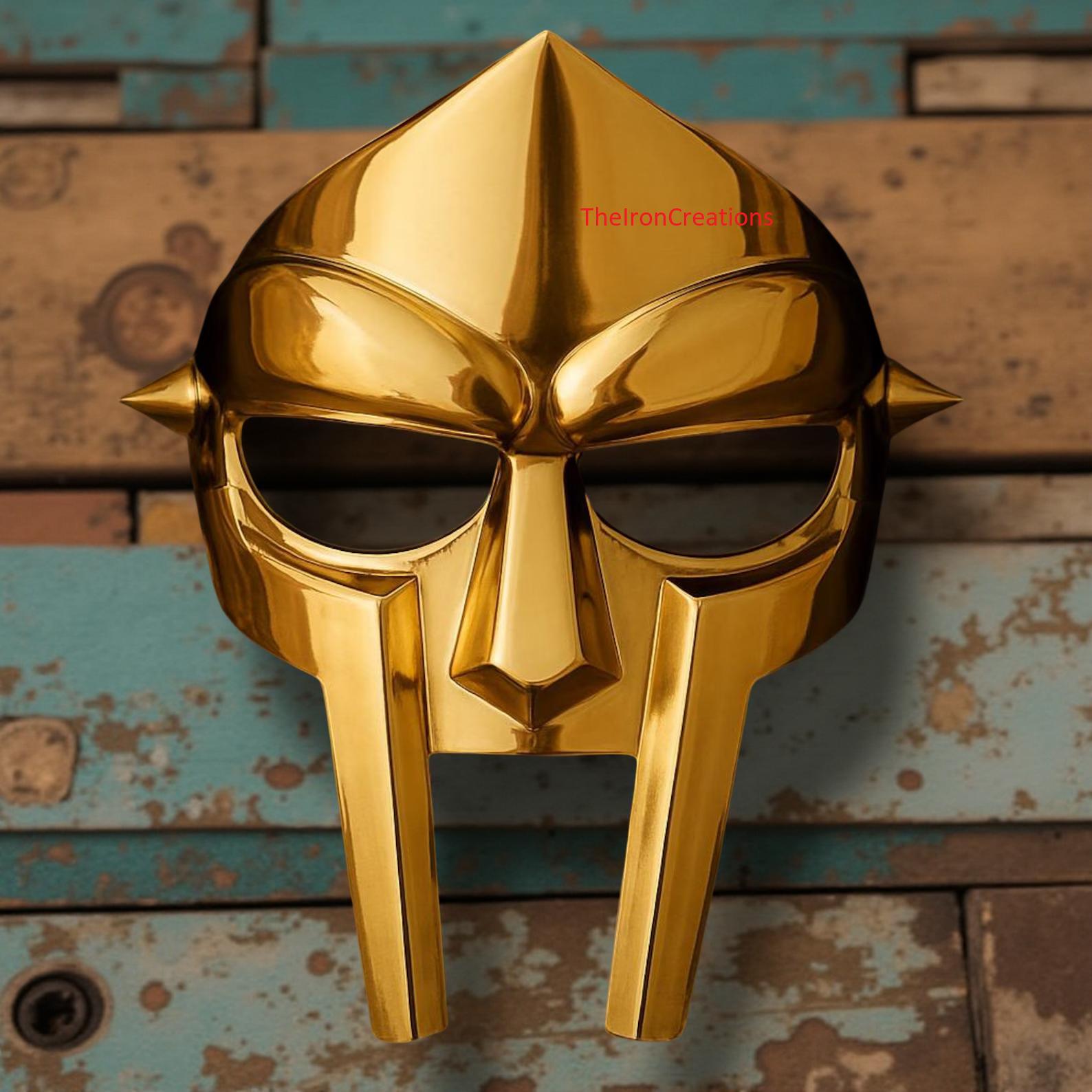 MF DOOM Inspired Steel Mask – Hip-hop Collector Prop, Halloween