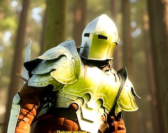 Barbuta Armor Costume – Medieval Knight Cosplay, Renaissance Fair Gear Halloween Cosplay Movie Roleplay, larp