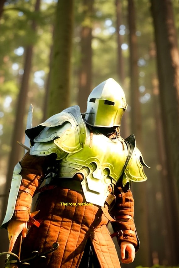 Barbuta Armor Costume – Medieval Knight Cosplay, Renaissance Fair Gear Halloween Cosplay Movie Roleplay, larp