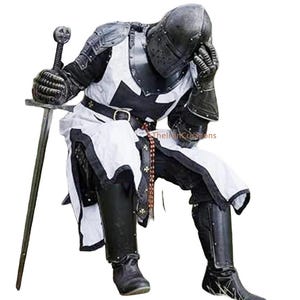 Templar Set Knight Costume Medieval Crusader Full Armor Set  Knight Full Body Armor Suit Halloween Cosplay Outfit Decorative Armour